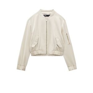 Zara satin affect bomber jacket